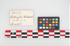 Etikett zu Bronzering (NHMW-PRAE-026654)